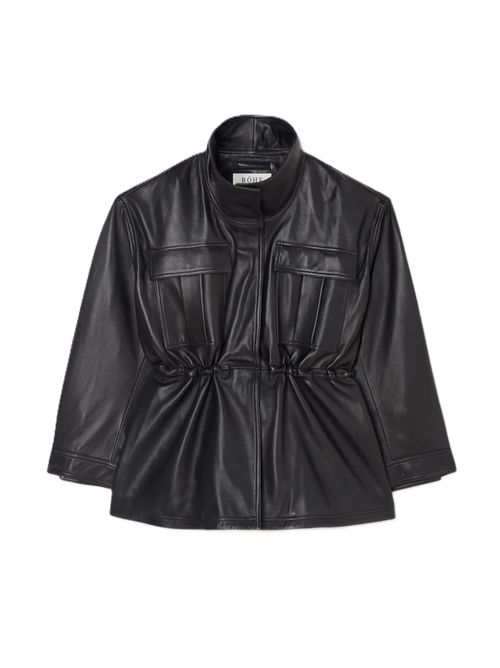 sculptural leather jacket | black Róhe | 420-11-180001_308 BLACK